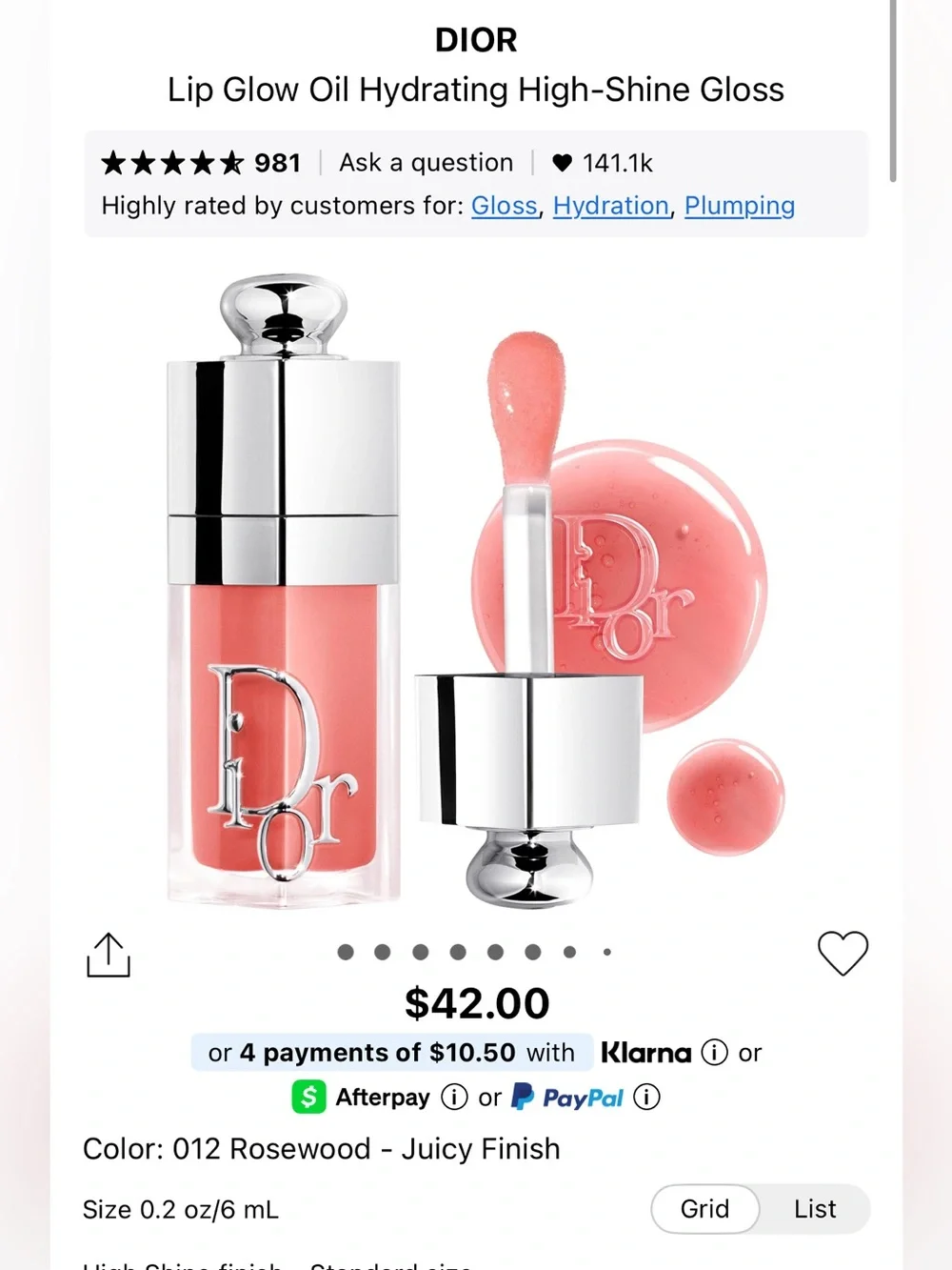 Dior Addict Lip Glow Oil - Rosewood